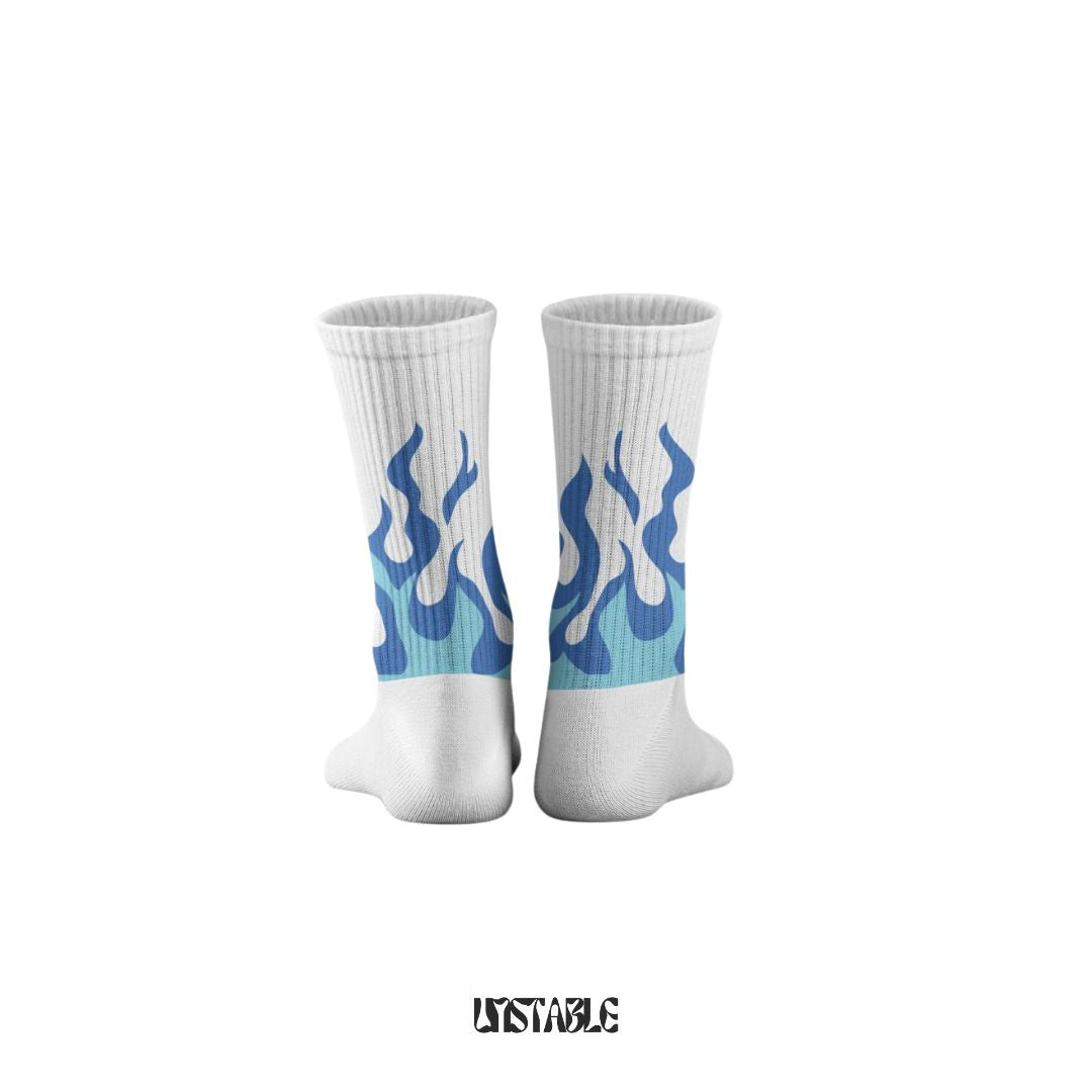 Aqua Blaze Crew Socks