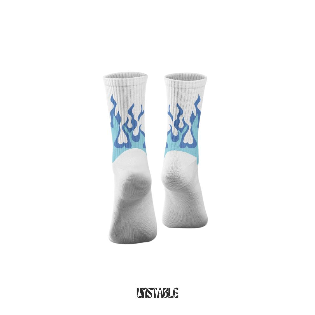 Aqua Blaze Crew Socks