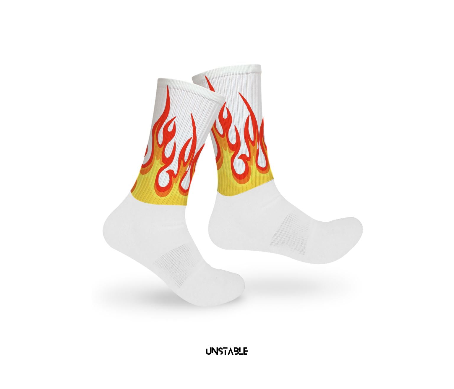 Vintage Flames Crew Socks