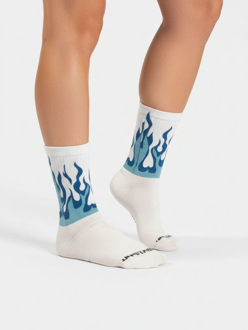 Aqua Blaze Crew Socks