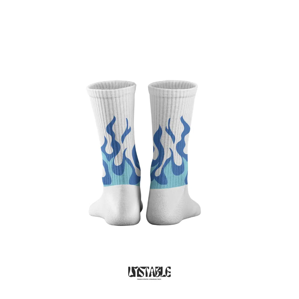 Aqua Blaze Crew Socks