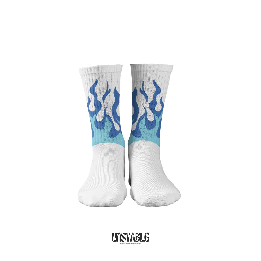 Aqua Blaze Crew Socks
