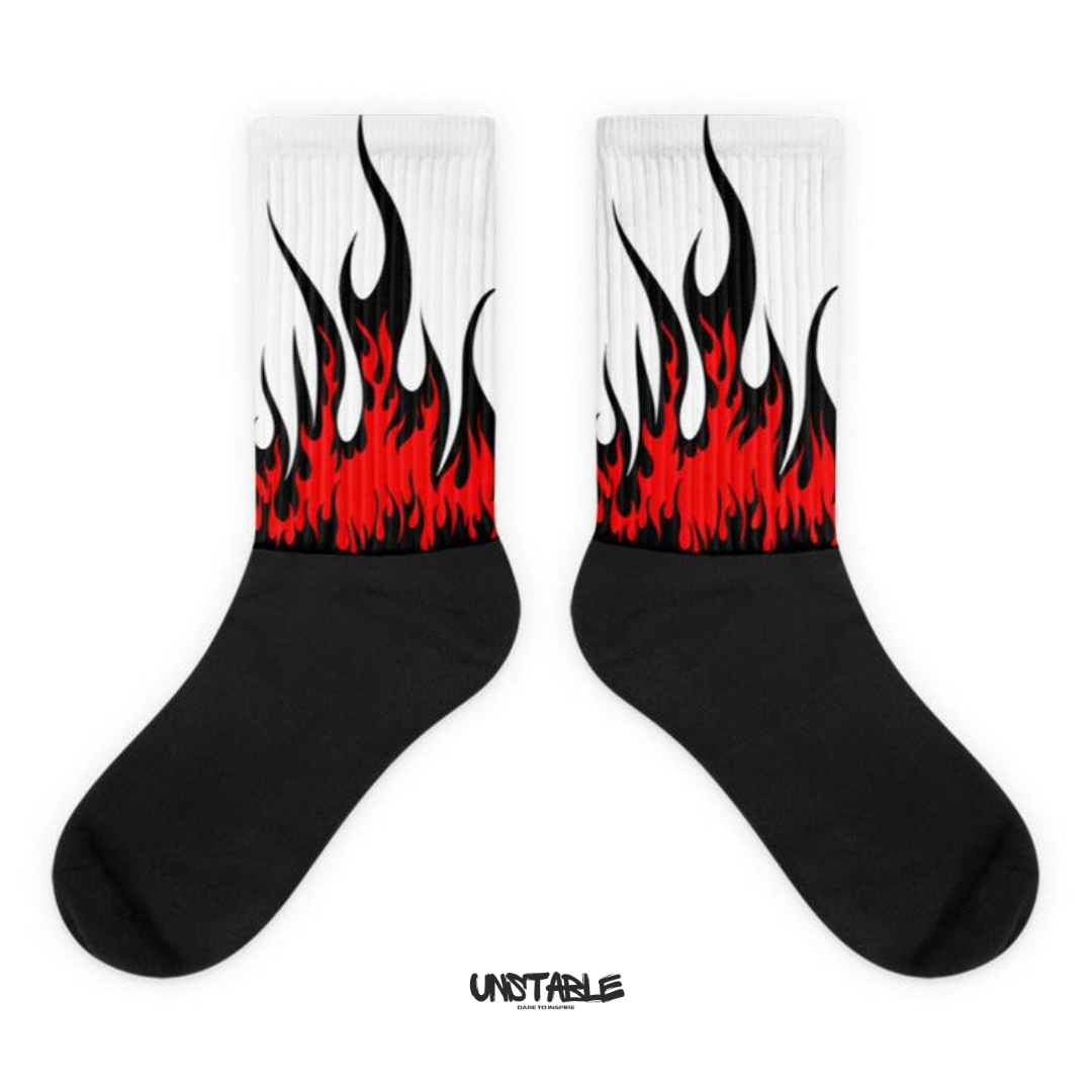 premium unisex flames socks