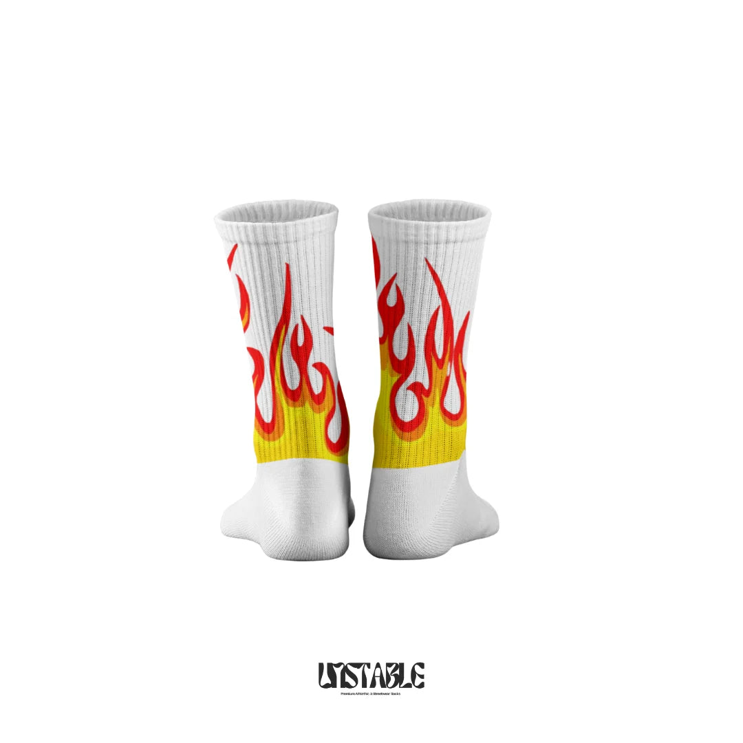 Vintage Flames Crew Socks