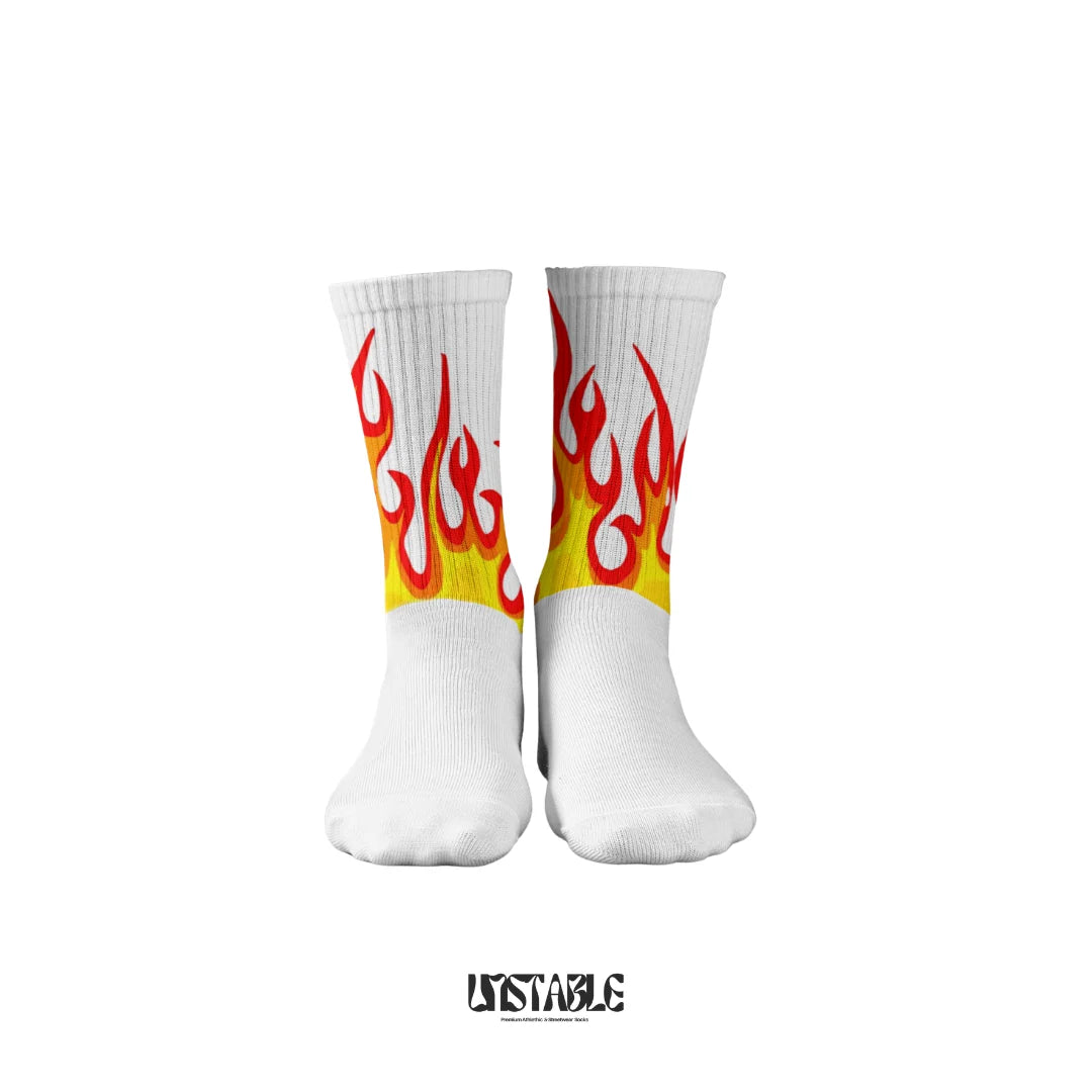 Vintage Flames Crew Socks