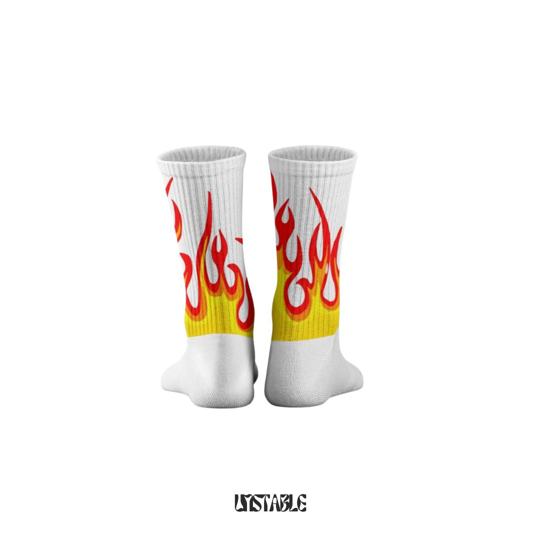Vintage Flames Crew Socks