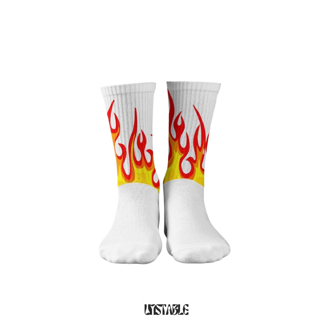 Vintage Flames Crew Socks