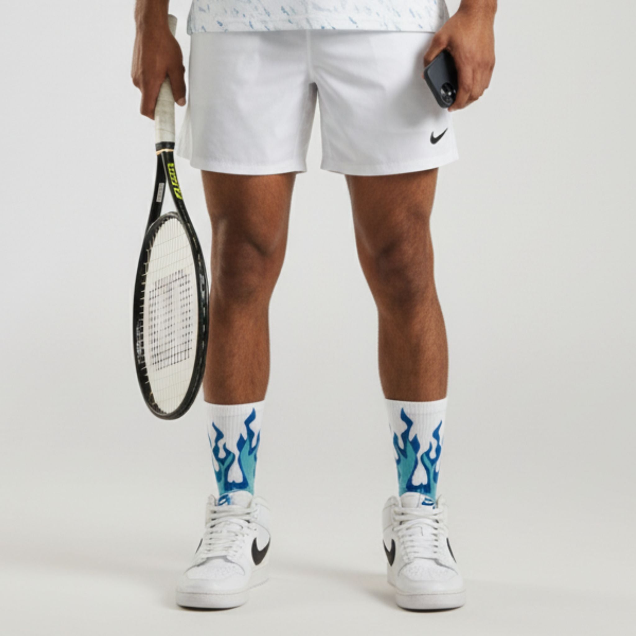 Aqua Blaze Crew Socks