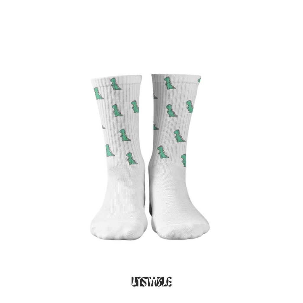 cute dinnasaur dino crew socks from unstable clothing quote savage collection