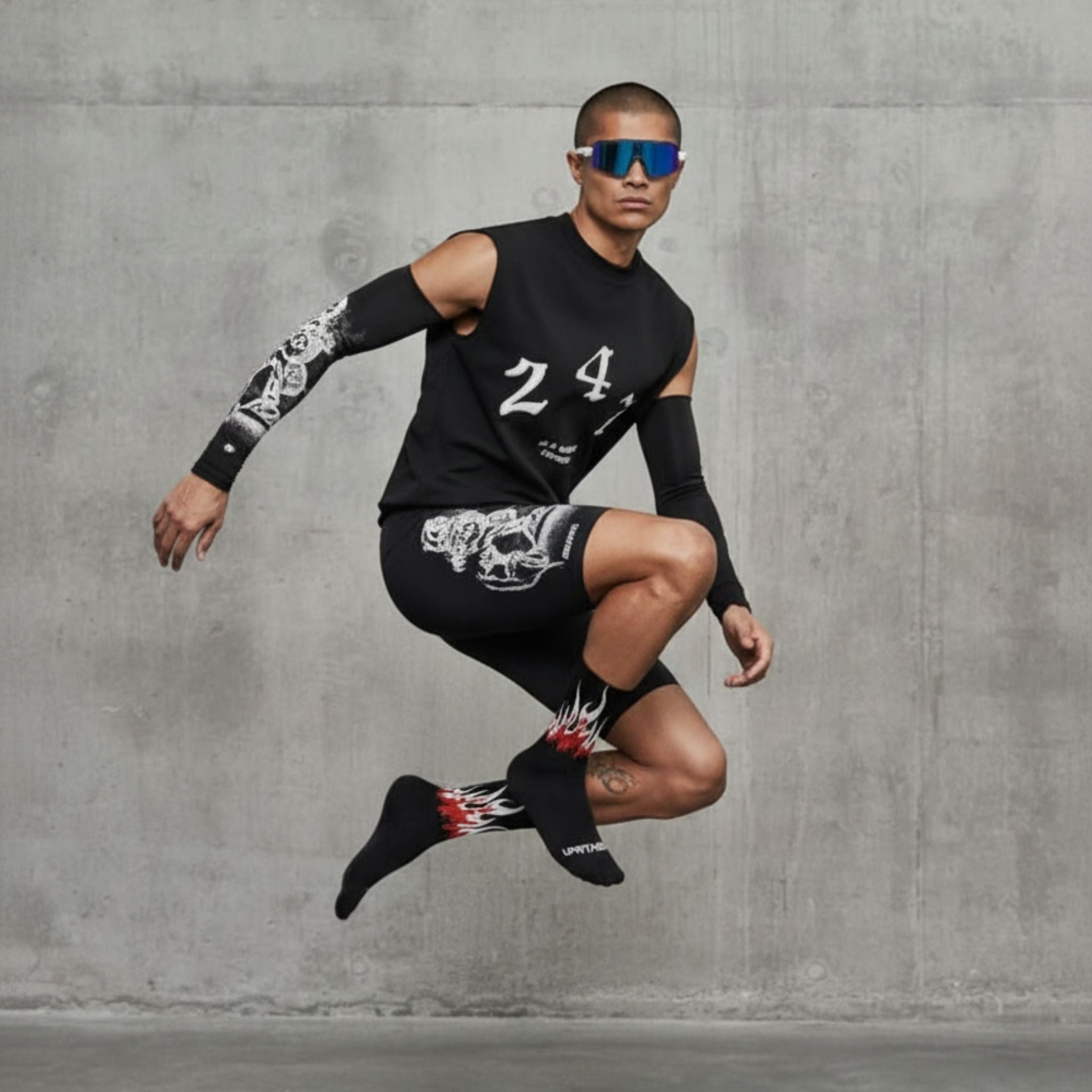 Dark Blaze Flames Crew Socks