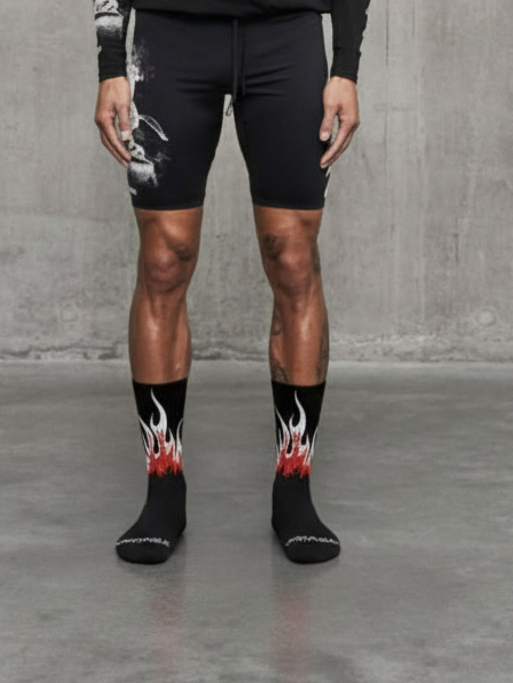 Dark Blaze Flames Crew Socks