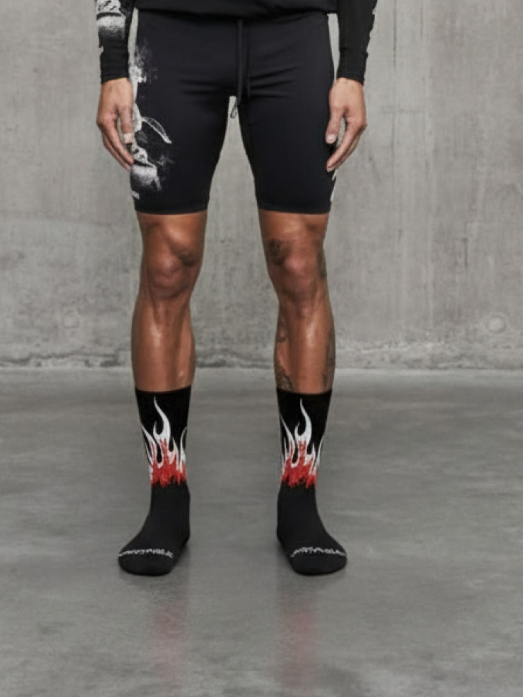 Dark Blaze Flames Crew Socks