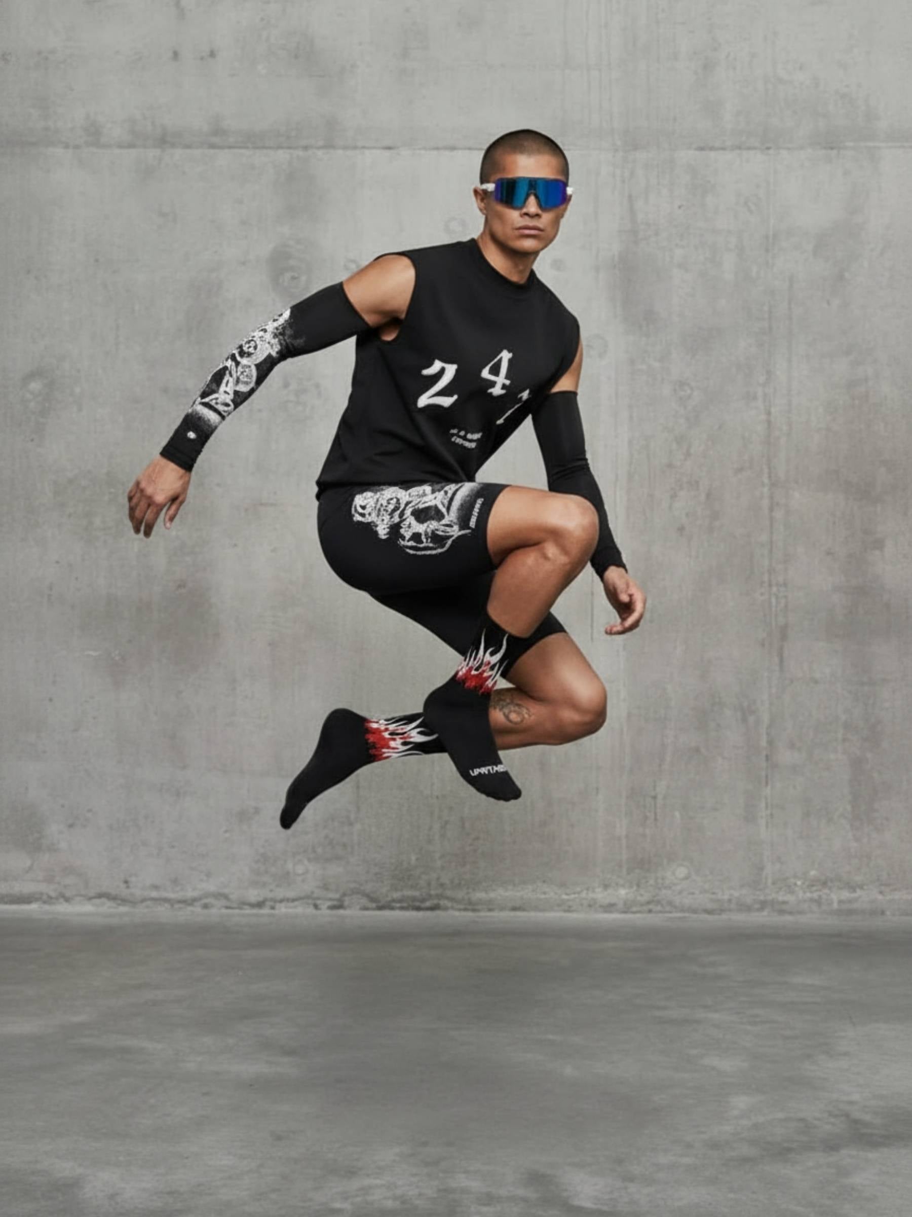 Dark Blaze Flames Crew Socks