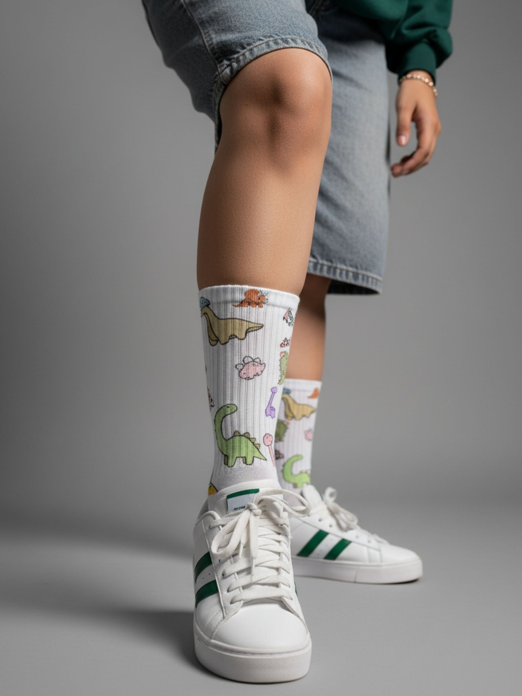 Cute Crew Socks – Dino Squad