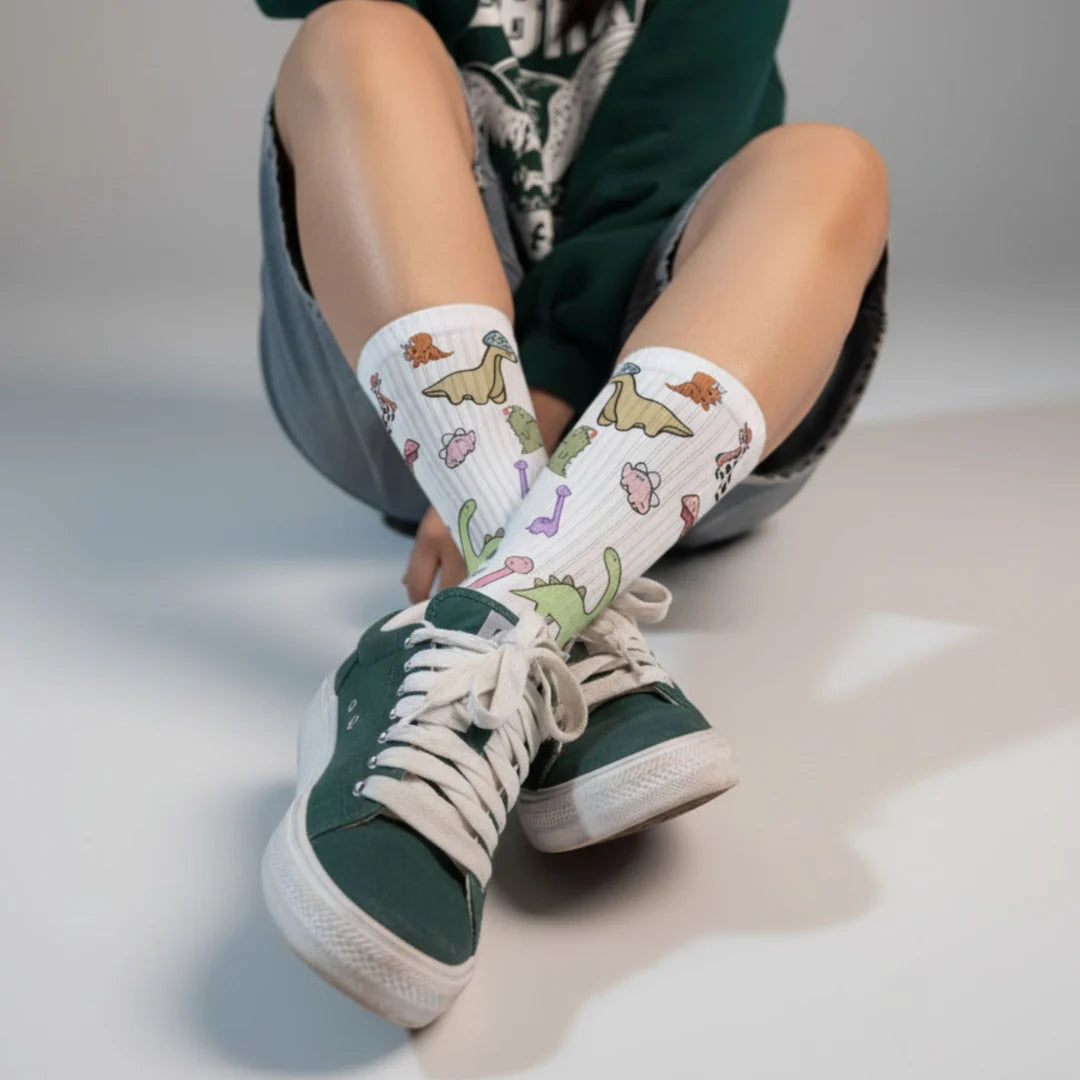 Cute Crew Socks – Dino Squad