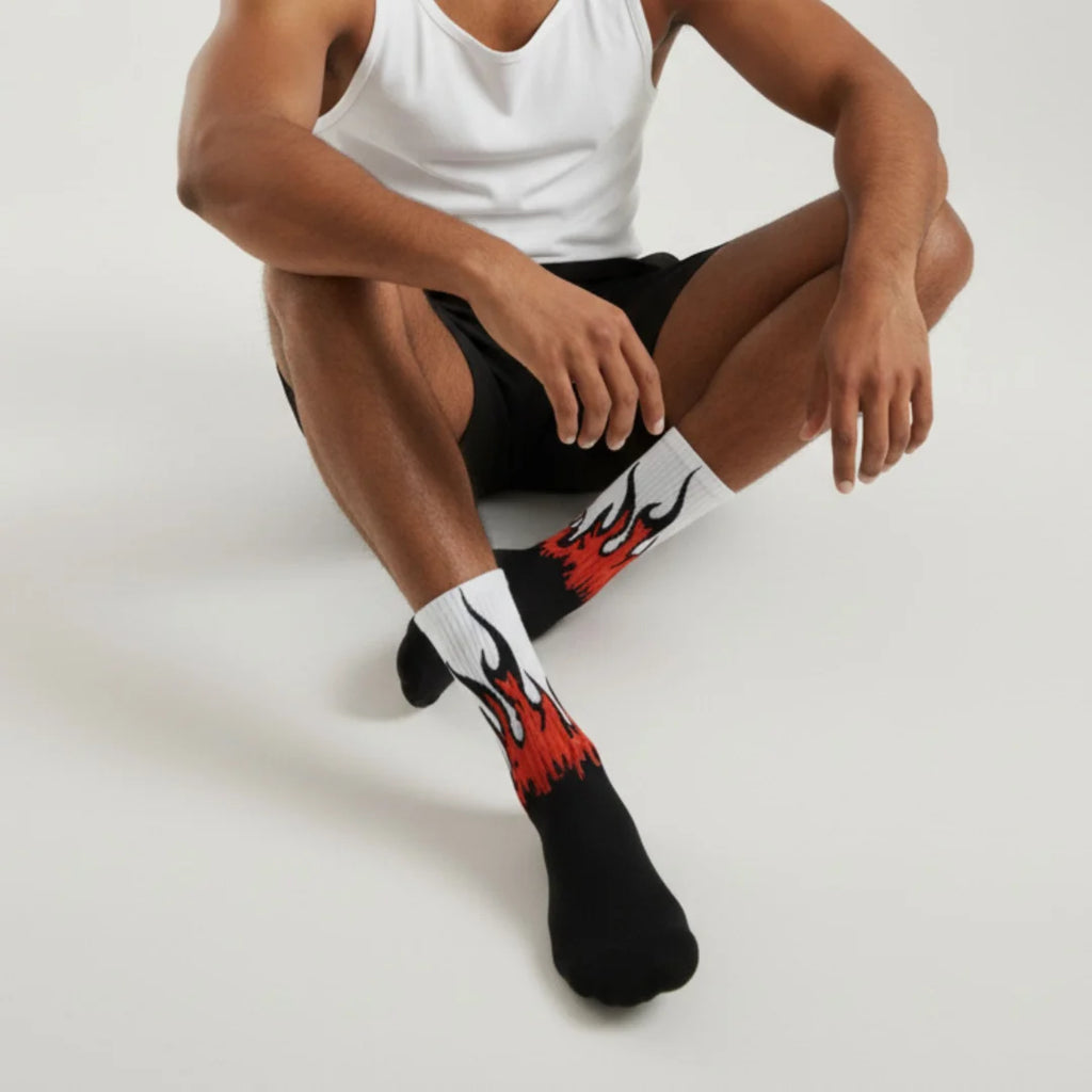 Frozen Flames Crew Socks