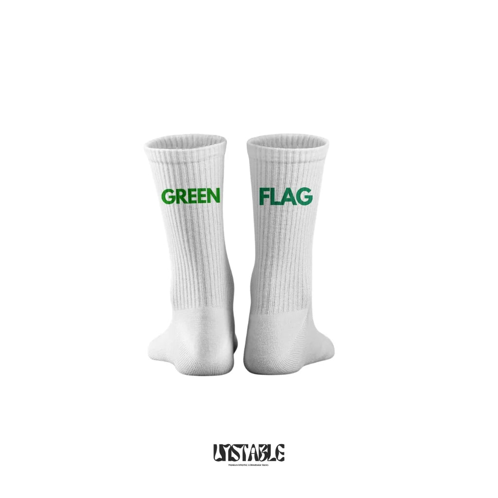 Green Flag Crew Socks