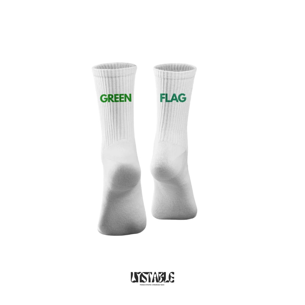 Green Flag Crew Socks