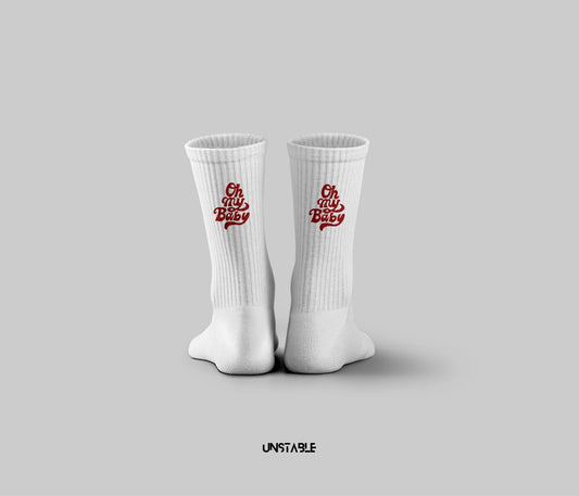 Oh my Baby Cushioned Crew Socks  Premium Unisex Quote socks