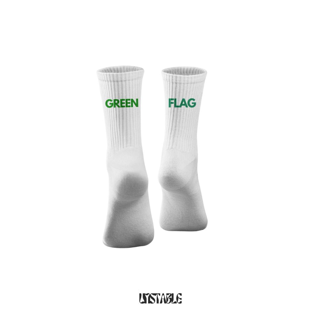 Green Flag Crew Socks