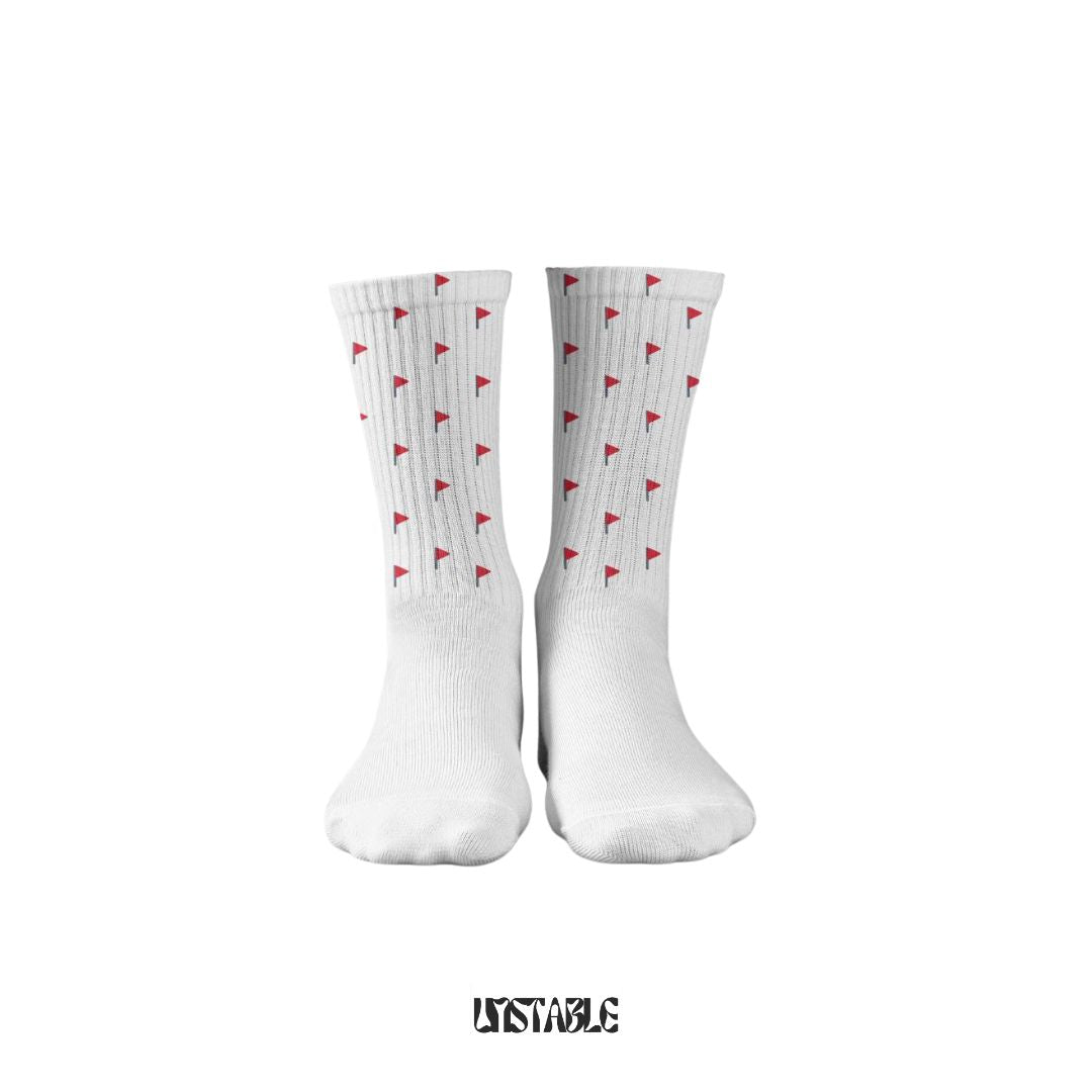 Red Flags Only Crew Socks