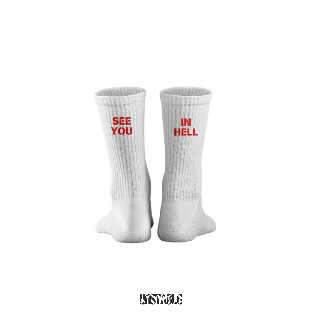 See You In Hell Crew Socks