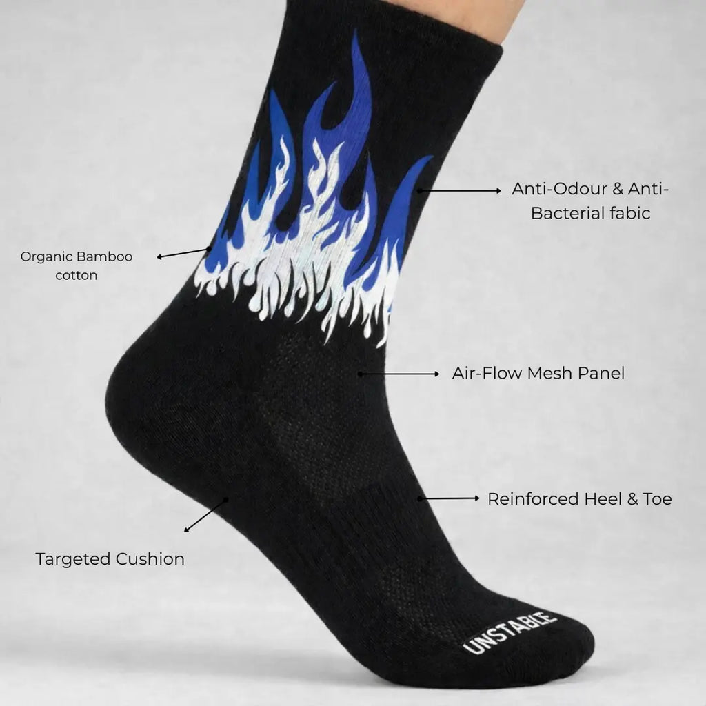 Inferno Flames Crew Socks
