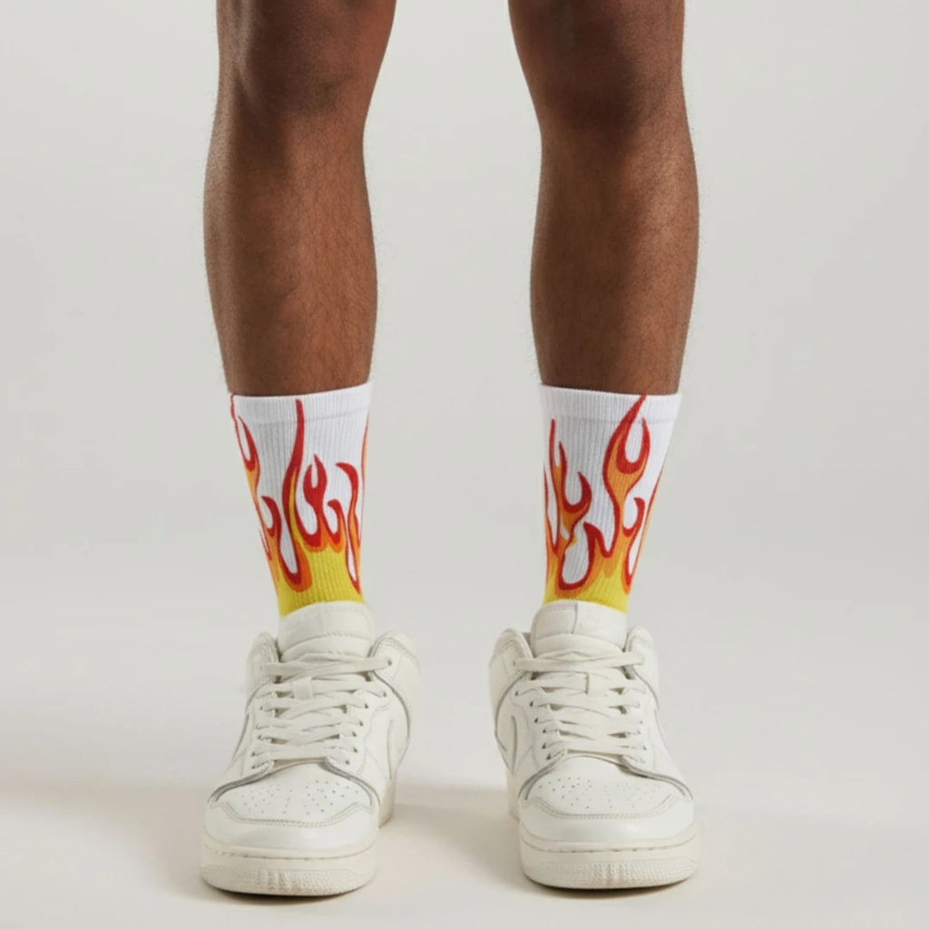 Vintage Flame Crew Socks