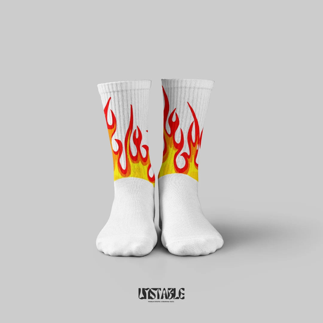 Vintage Flames Crew Socks